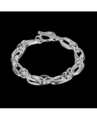 Ten Thousand Words Grape TO Bracelet Simple Geometry Silver Clasp Bracelet