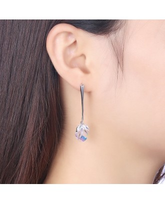 Irregular Crystal S925 Sterling Silver Earrings